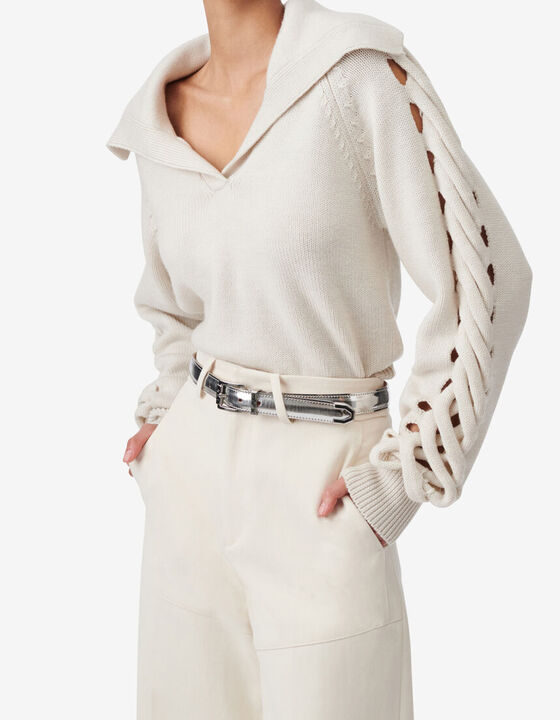 ALESSIA TRUCKER-NECK SWEATER